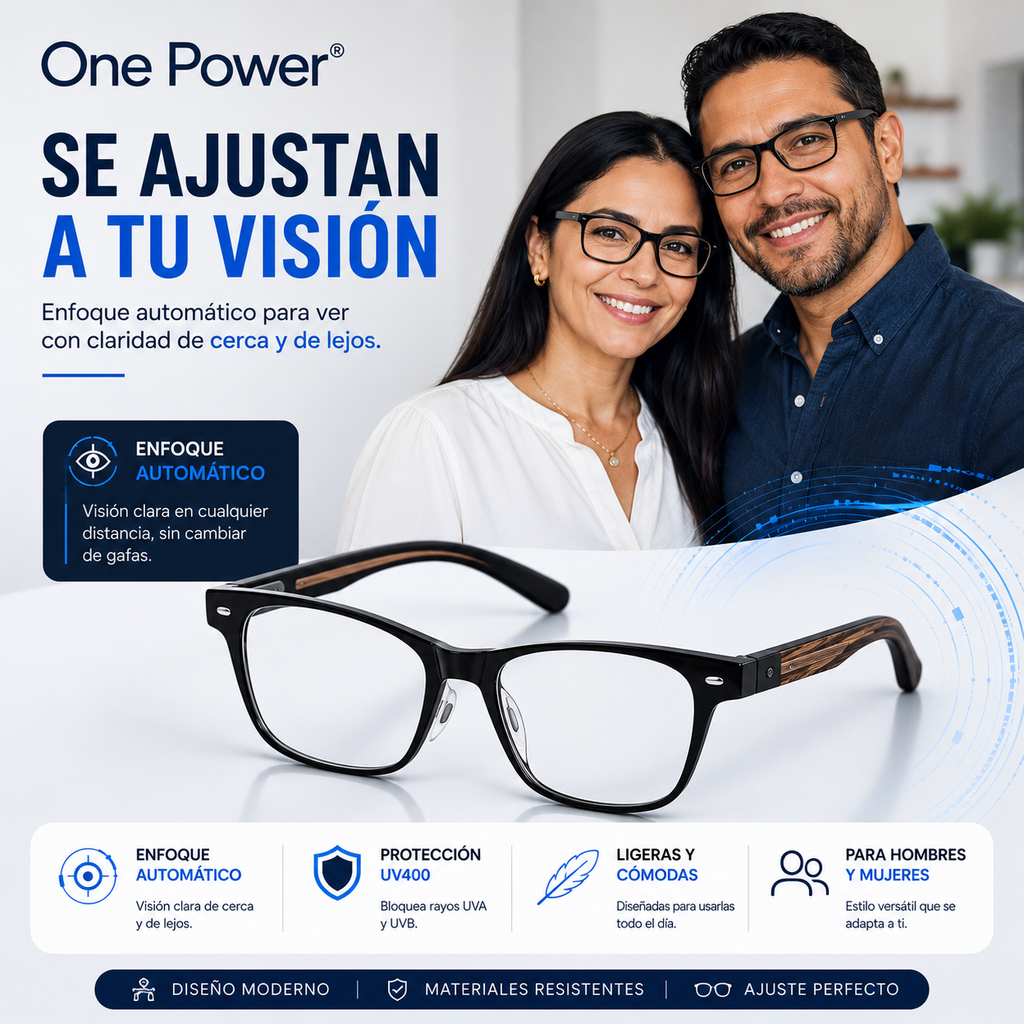 One Power - Lentes de lectura ajustables con enfoque automático