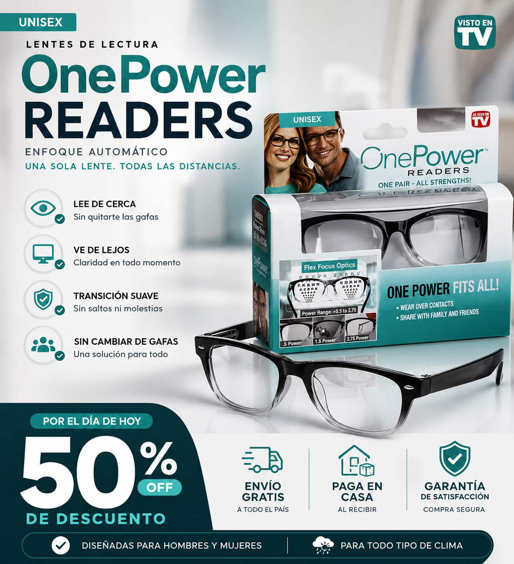 One Power - Lentes de lectura ajustables con enfoque automático