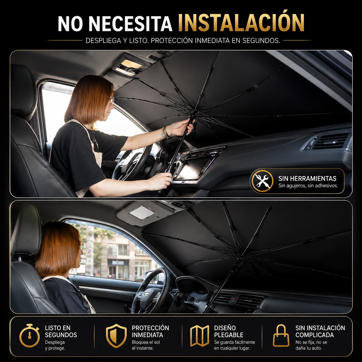 Parasol Plegable Premium para Auto