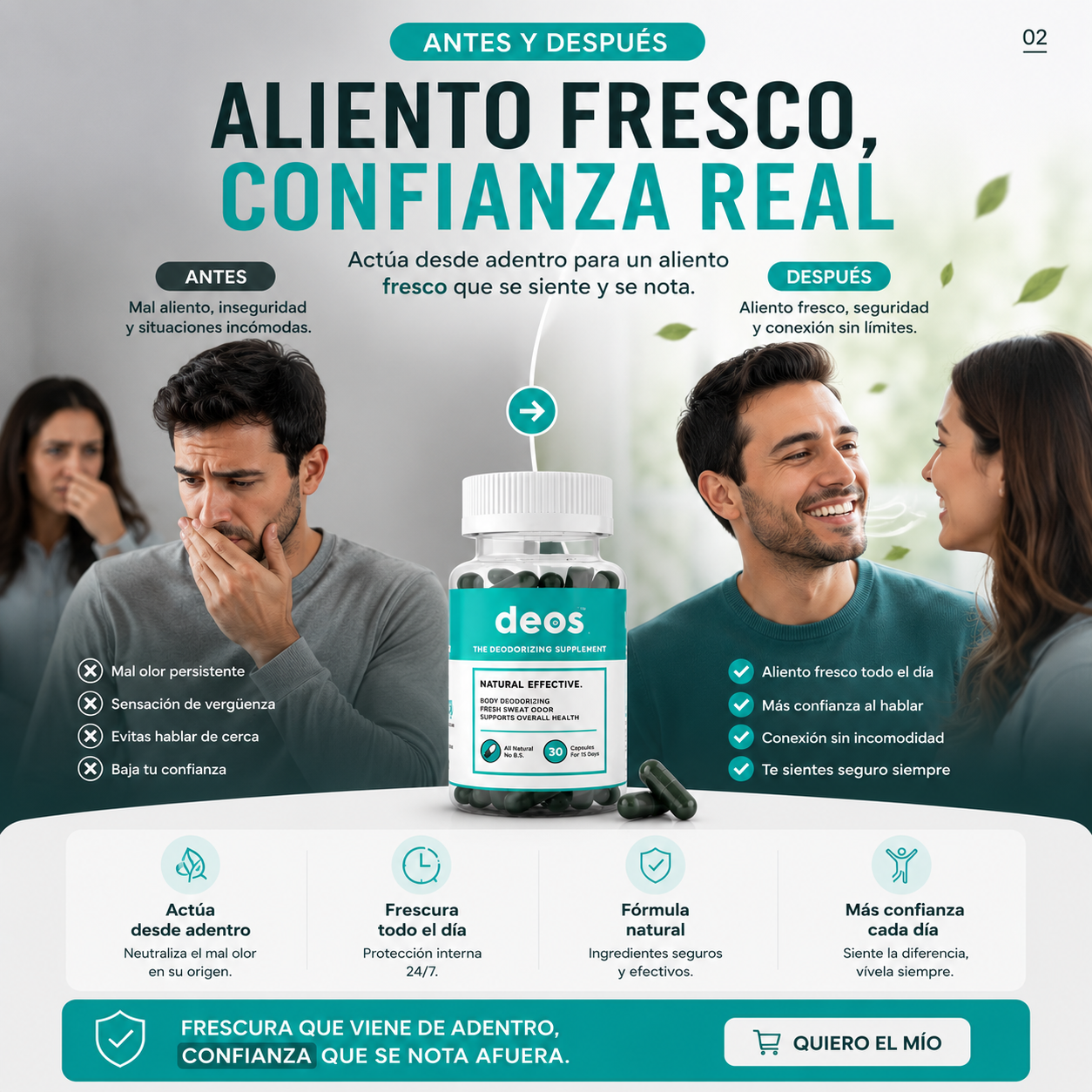 Deos Desodorizante: Mejora tu confianza y tu olor corporal.